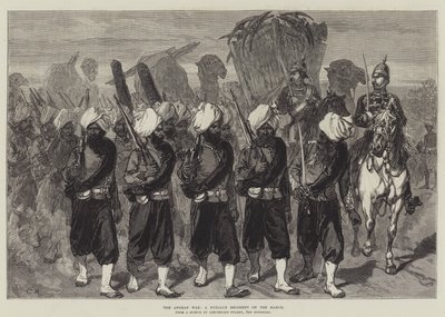 La guerre afghane, un régiment du Punjab en marche - Sir John Charles Robinson